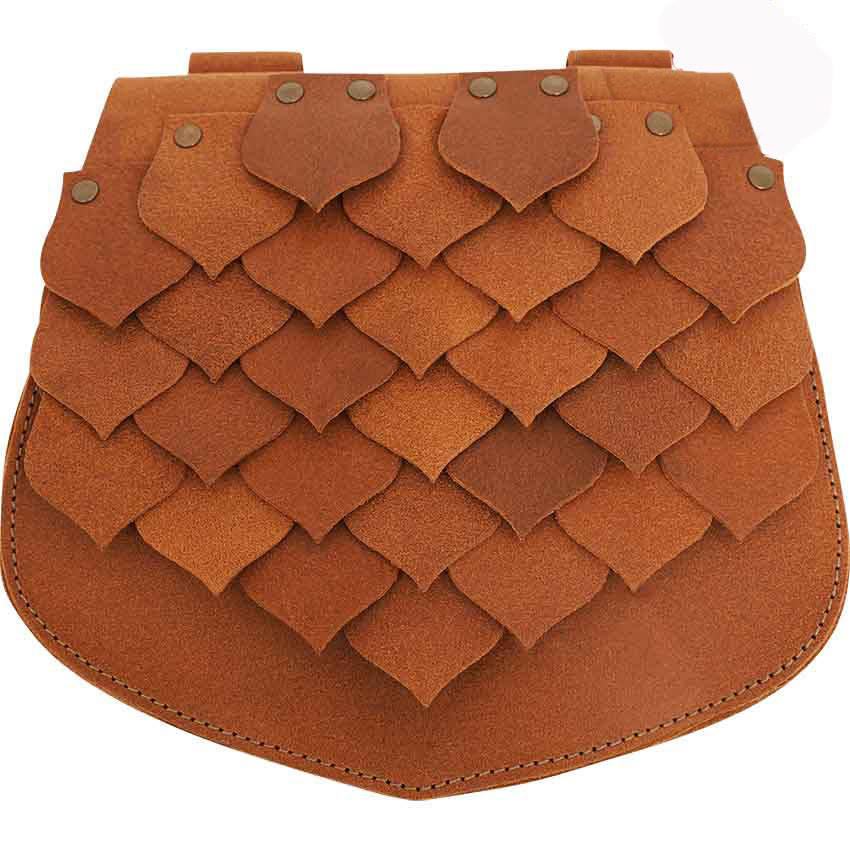 Medieval Style Large Capacity Fish Scale Viking Belt Bag