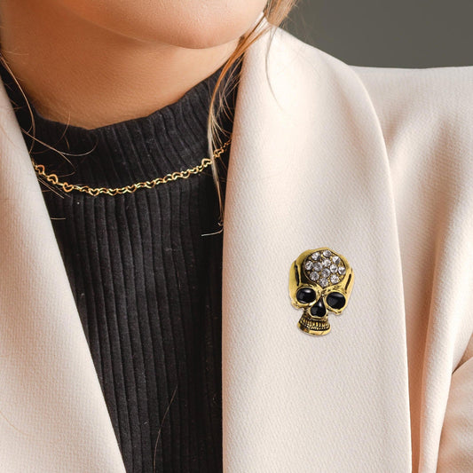 Halloween Rhinestone Exquisite Skull Brooch Accessory